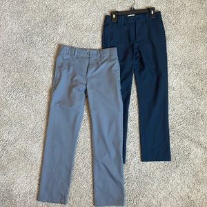 Class Club Boys ModernFit Comfort Stretch Pants Size 10, Navy & grey